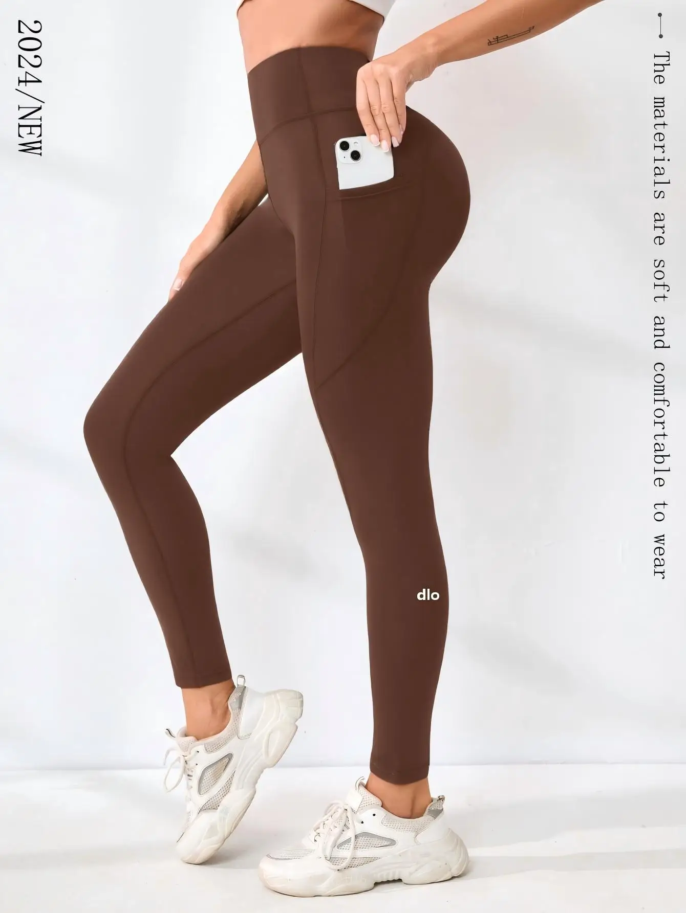 New High Waist Long Yoga Leggings for Women, Naked Feeling Seamless Butt Lift Workout Pants, Quick Dry Breathable Fitness Tights 4
