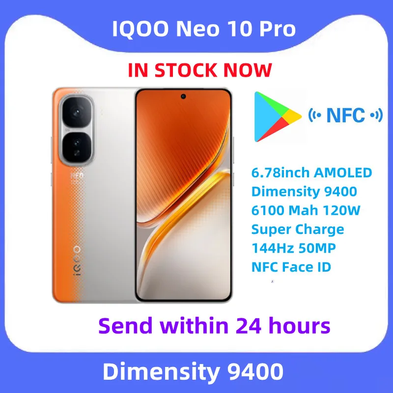 オリジナル Vivo Iqoo Neo 10 Pro 携帯電話寸法 9400 Android 15