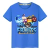 New Game Blox Fruits 100%Cotton t shirt for kids boy 10years anime Tees Short Tops pride tshirt y2k one piece kids clothes girls 5