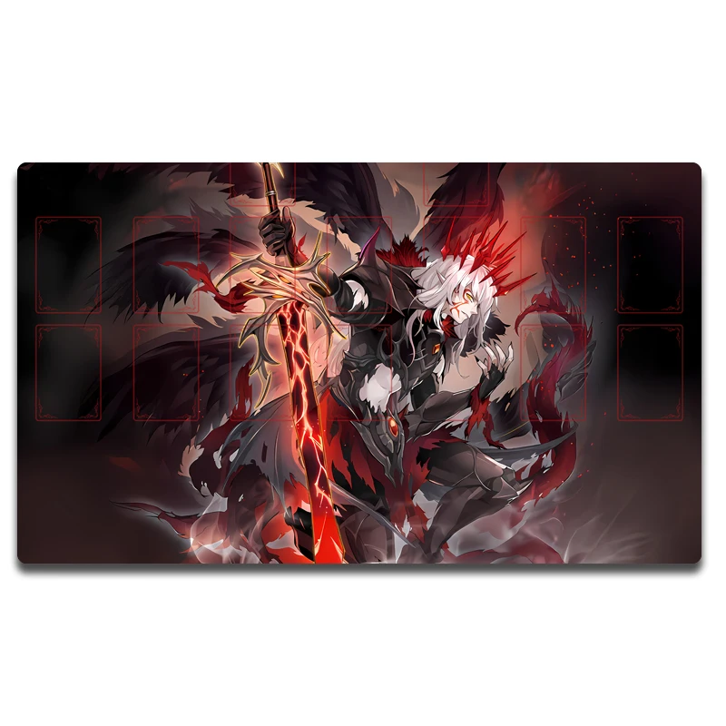 Yugioh Darklord Eveningstar Playmat TCG OCG Trading Card Rubber