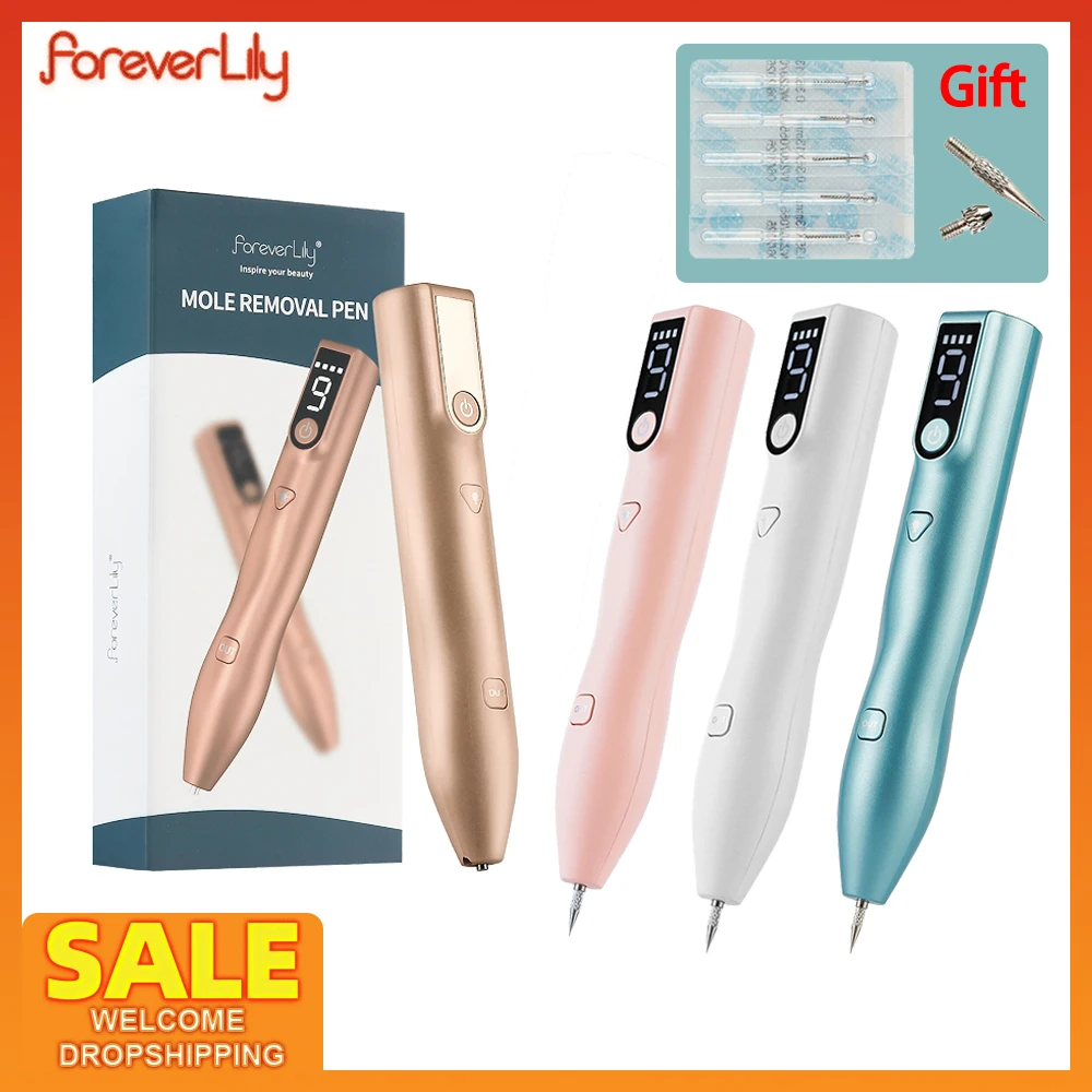 Foreverlily 9 Livelli Laser Plasma Spots Pen Mole Tattoo Removal Pen Freckle Warts Cleaner Pen Home Dissolvenza Tag Dispositivo Per Macchie Scure