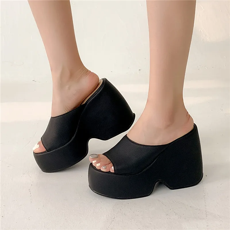 

Womens High Heels Sandal Thick Bottom Casual Shoes Ladies Leisure Summer Wedges Sandals Woman Platform Slipper Large Size 35-43