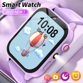 2025 New Children Smart Watch Alarm Clock LED Flashlight Waterproof Kid Watches HD Camera Take Photo Puzzle Game Smartwatch Girl 1