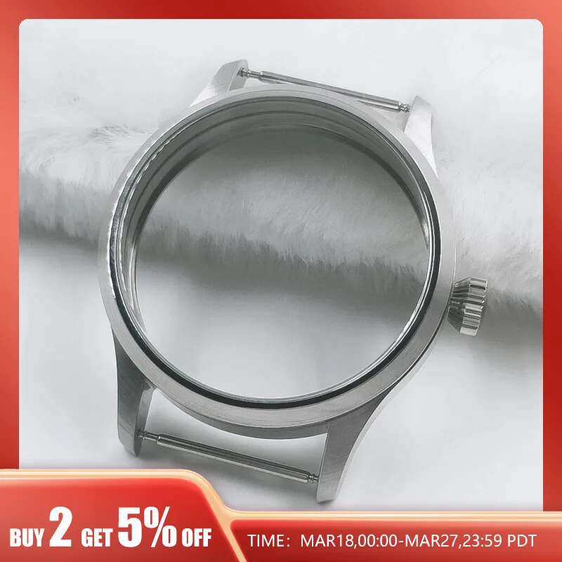 Shell Orologio In Acciaio Inox Da 45mm For ST36. Custodia For - Foto 3