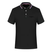 Pepe Jeans London Polo à manches courtes pour homme, col rayé, séchage rapide, vêtements de sport décontractés pour l'été, golf, course à pied, gym, T-S 2