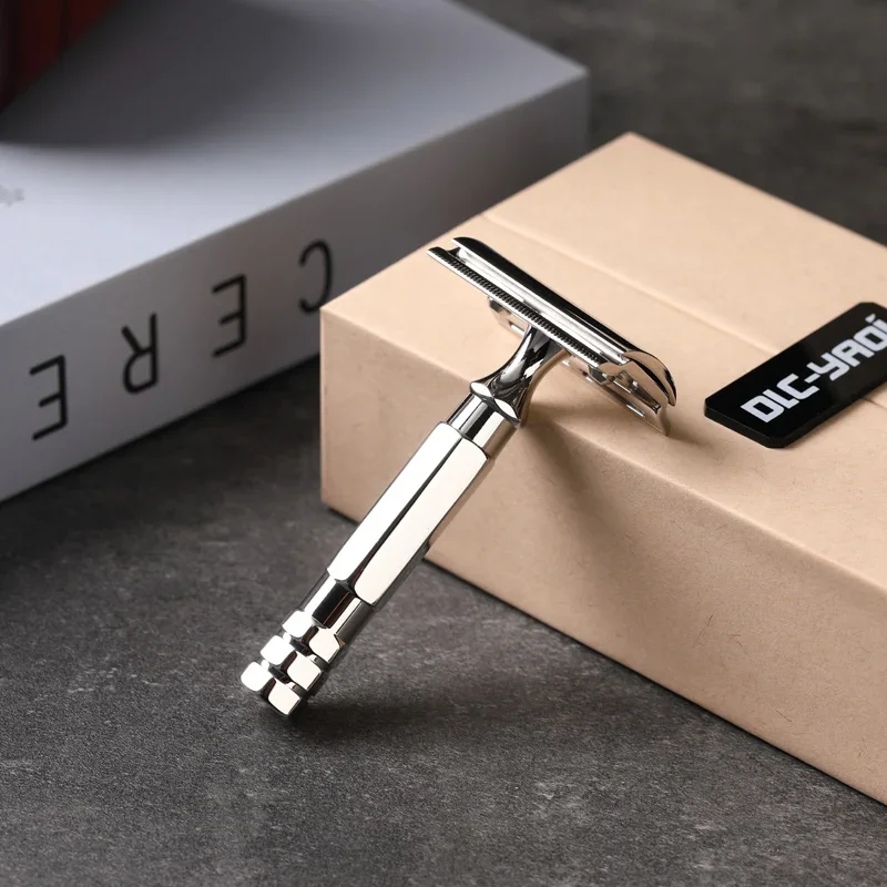 Yaqi THOT Stainless Steel Safety Razor With Gift Box 1.35MM Blade Gap 12MM Handle Diameter And 75MM Handle Diameter Safety Razor