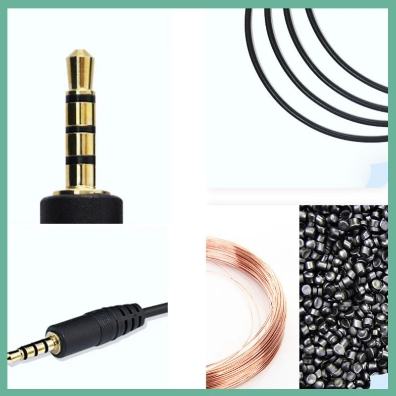 1개입 3.5mm to 3.5mm 잭 오디오 연장 케이블 남성-남성 스테레오 AUX 4극 케이블 어댑터 (자동차 헤드폰 스피커용) 금도금
