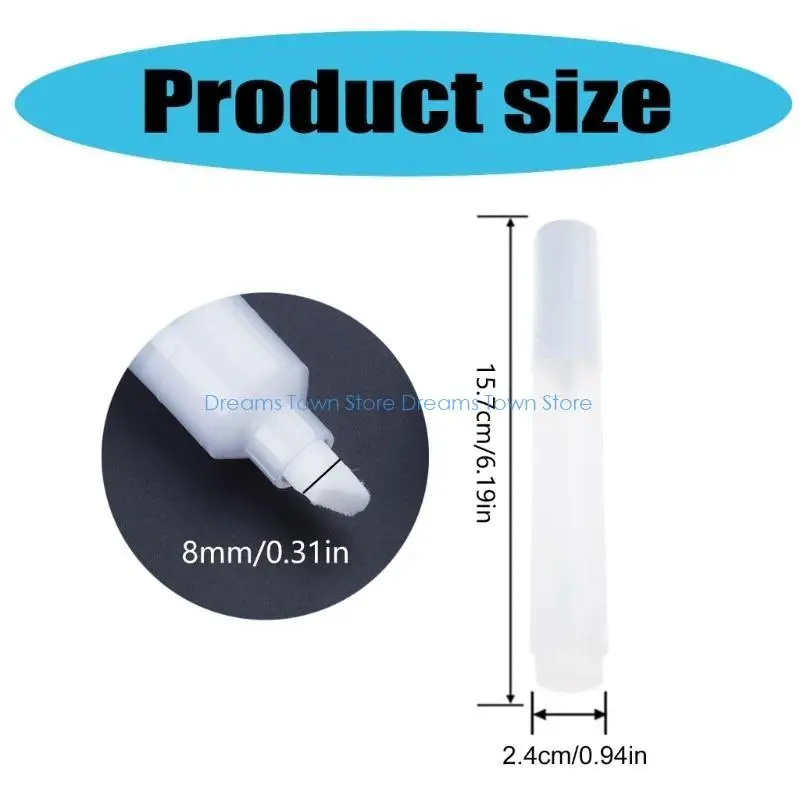 HX6A 2x8mm 기울어진 머리 리필 가능 페인트 펜 플랫 헤드 아크릴 빈 페인트 마커