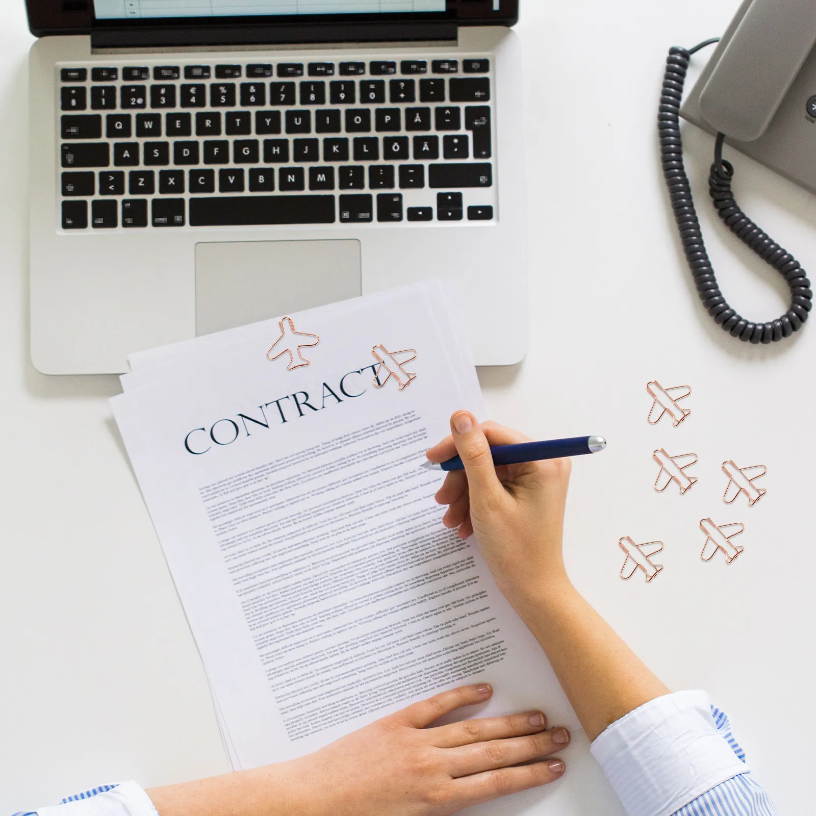 20Pcs 비행기 종이 클립 플래너 페이지용 크리 에이 티브 금속 책상 액세서리 북마크 사무용품 학교 여행 노트북