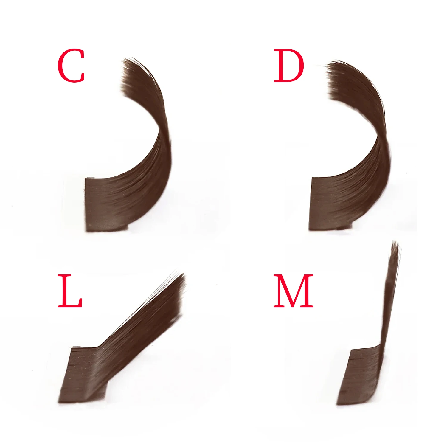5W 속눈썹 연장 YY 7mm 브라운 컬러 4DW 브라질리언 프리메이드 래쉬 팬즈 개별 클러스터 DIY 3D W자형 래쉬 돌리 아이