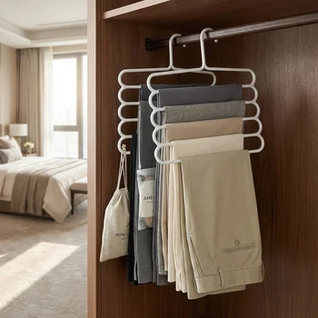 Space-Saving Multi-Layer Pants Hanger 1