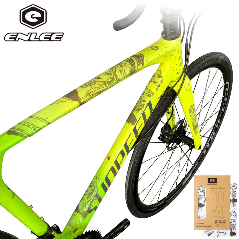 1 Set Bicycle Frame Protection Sticker Set Bike Chain Stay Protector Film