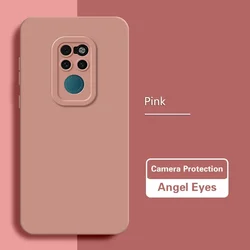 Custodia per telefono in silicone liquido morbido di lusso, antiurto, con design a bordo dritto e occhi d'angelo.