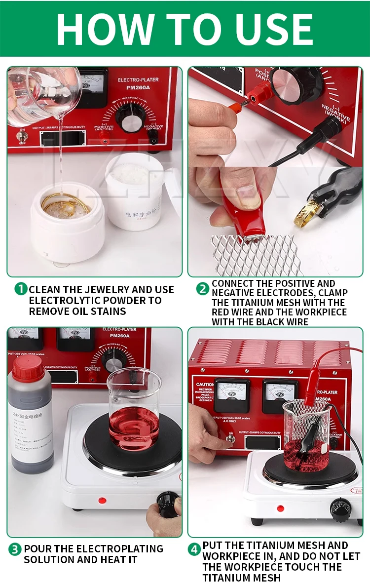 Electroplating machine small gold plating equipment set 24K black gold liquid je