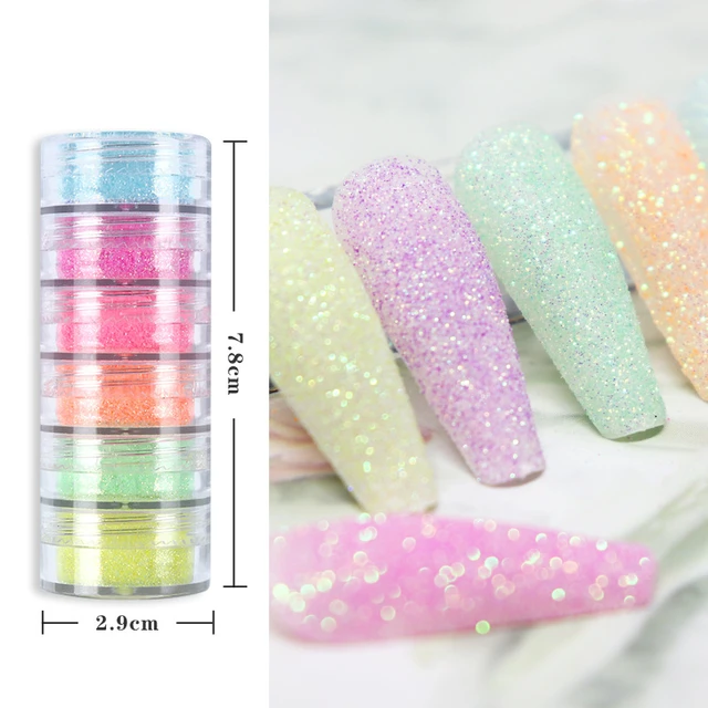 6Color/Set Neon Chrome Pigment Fluorescent Nail Glitter Mica Powder  Pearlescent Powder Epoxy Resin Eyeshadow Cosmetic Pigment - AliExpress