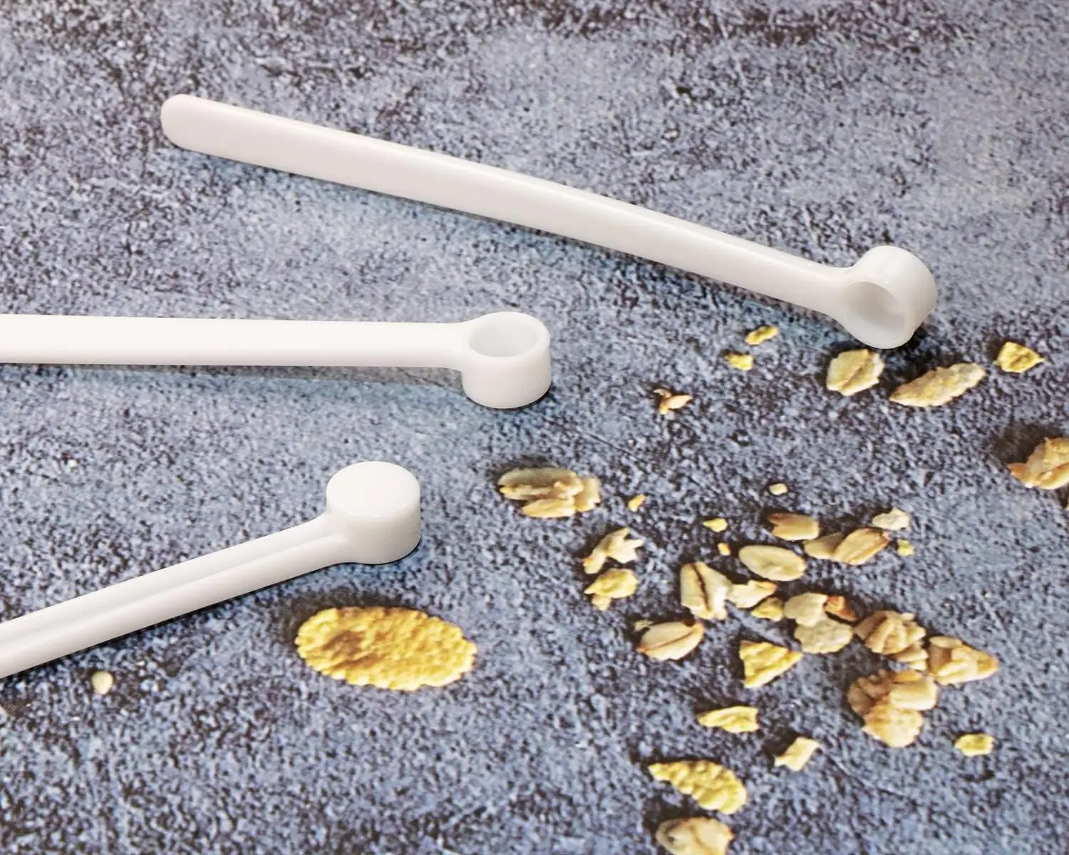 Measuring Spoon Set 200Pcs 0.25ml Micro Teaspoon Scoops Flat Bottom Mini plastics Measurement Tools for Cosmetics Medicines Powders Spice Seasoning