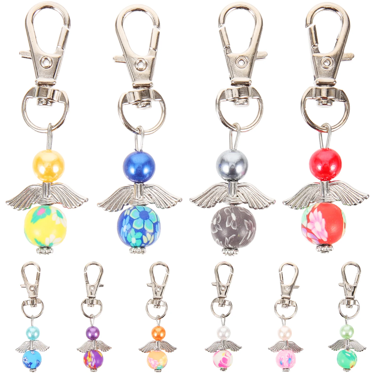 

30 Pcs Key Fob The Gift Angel Keychain Car Ring Holder Christmas Pendant Hanging Metal Bride