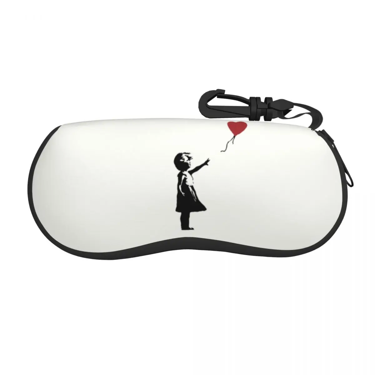 

Girl With Balloon Banksy Sunglasses Soft Case Neoprene Zipper Street Graffiti Art Shell Eyeglass Case Custom Protective Box