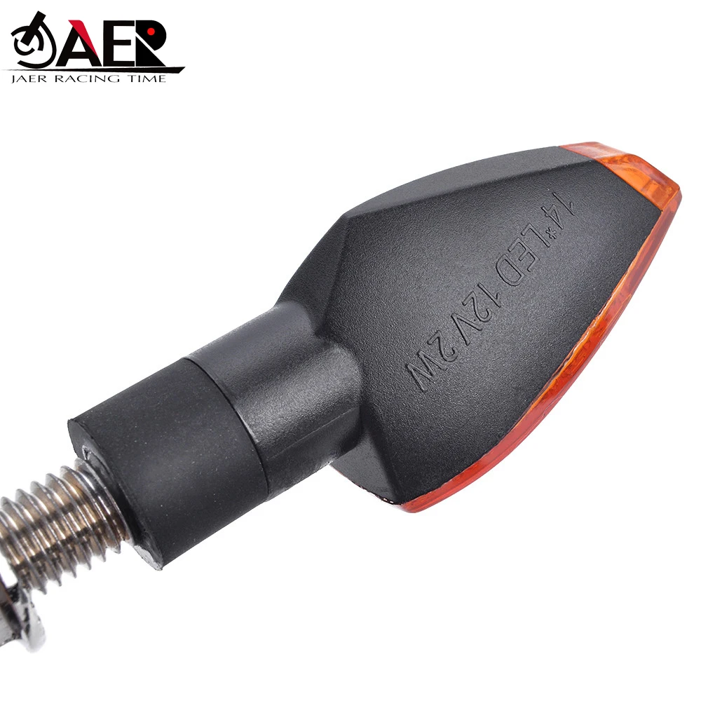 2X Universal Motorcycle LED Turn Signal Indicators Light Amber Blinker 14 led 12V 2W
