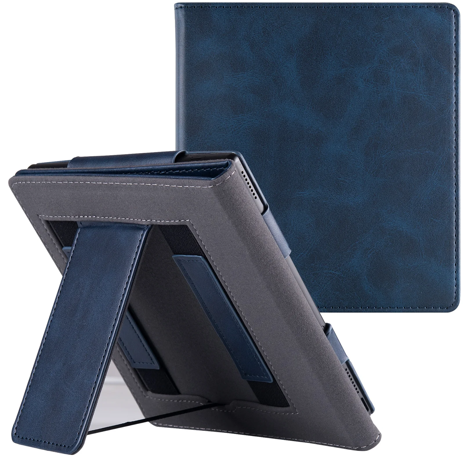 Custodia Per Supporto Per Onice Boox Leaf 3/Boox Leaf3 C-Custodia In Pelle Pu Premium Con Cinghie A Doppia Mano E Auto Sleep And Wake