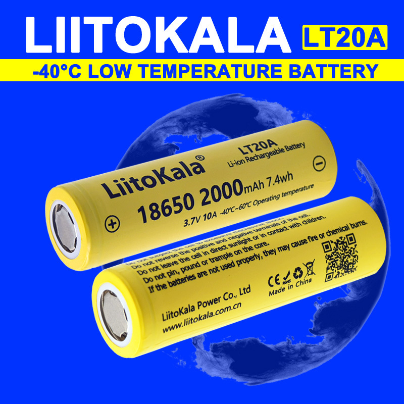 LiitoKala LT20A 3.7V 18650 2000mah Lithium Rechargeable Battery 10A High Power Discharge Laser Pointer Flashlight Electric tool