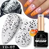 Glitter Sliver Leaf Gloss Topcoat Flash No Wipe Top Coat Gel Matte Aurora Varnish Soak Off Flake UV Gel Nail Art Seal Top Coat 6