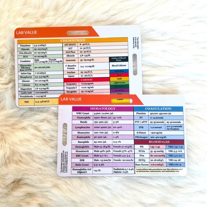 Description Picture 2 of itemNew Ecg/ekg Rhythm Pocket Card Double Sided Design Ekg Rhythm Interpretation Badge Card Ecg Rate Pocket Cards Ekg Calipers 