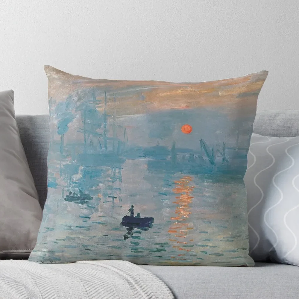 

Claude Monet - Impression, Sunrise (1872) Throw Pillow Pillowcase Sofas Covers Decorative Cushion