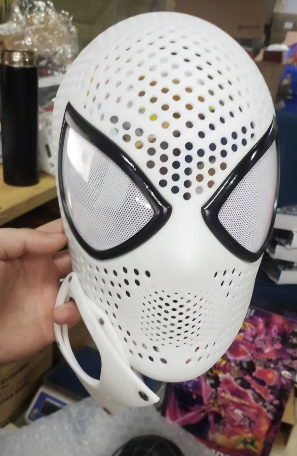 スパイダーマン　シェルマスク 男性用3Dスパイダーマンマスク,大人用マスク,シェル,コスプレ