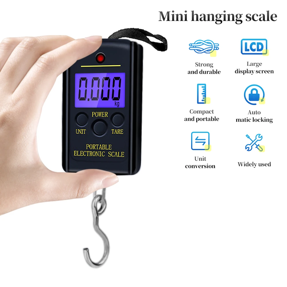 Buy Wholesale China 40kg Portable Digital Handy Scale Electronic Hanging  Luggage Scale Weight Measuring Tool & 40kg Portable Digita Electronic Handy  Scale at USD 1.2