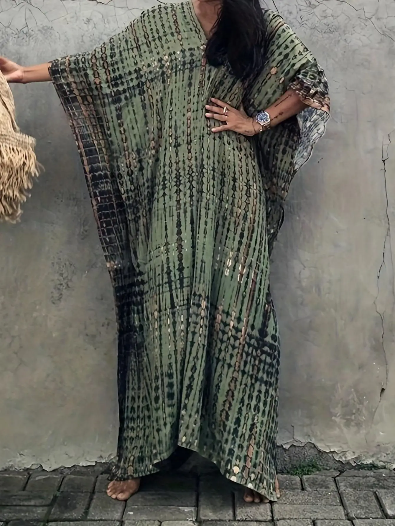 Kaftan Dresses for Women Plus Size Summer Beach Dress with Print and Swim Cover Ups 2