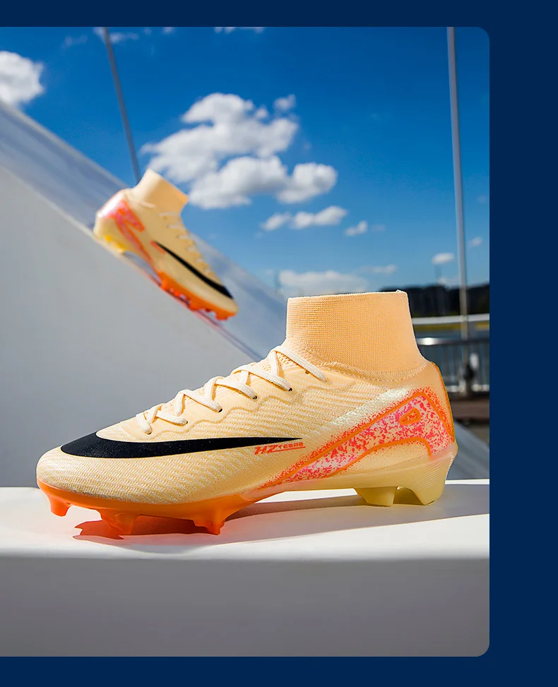 Men Football Boots High Quality Soccer Shoes 2025 New Ultralight FG/TF Soccer Cleats High Top Grass Training Football Boots