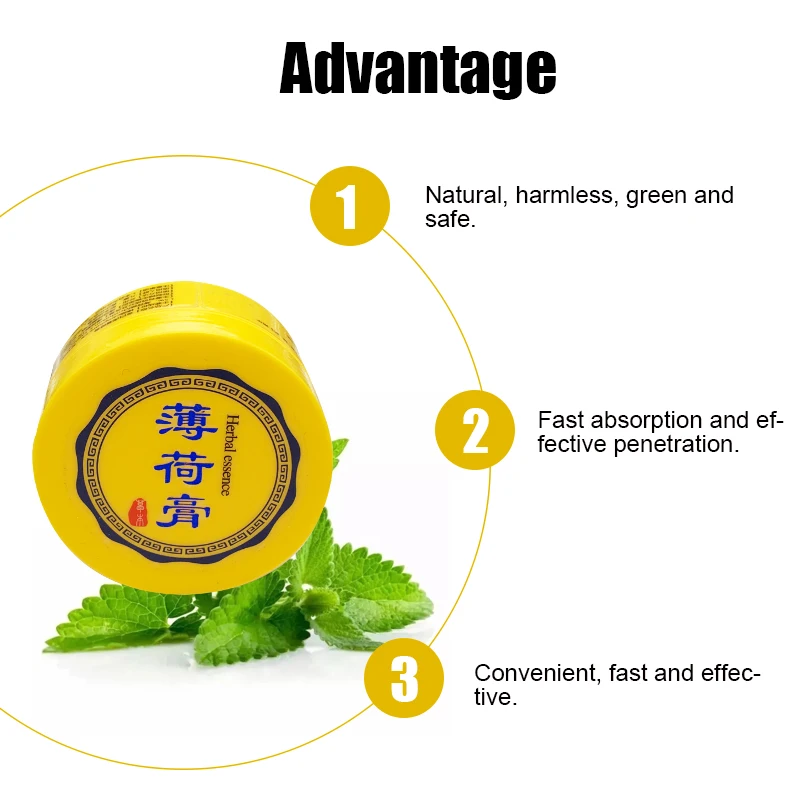 Peppermint Cream Toothache Migraine Pain Ointment