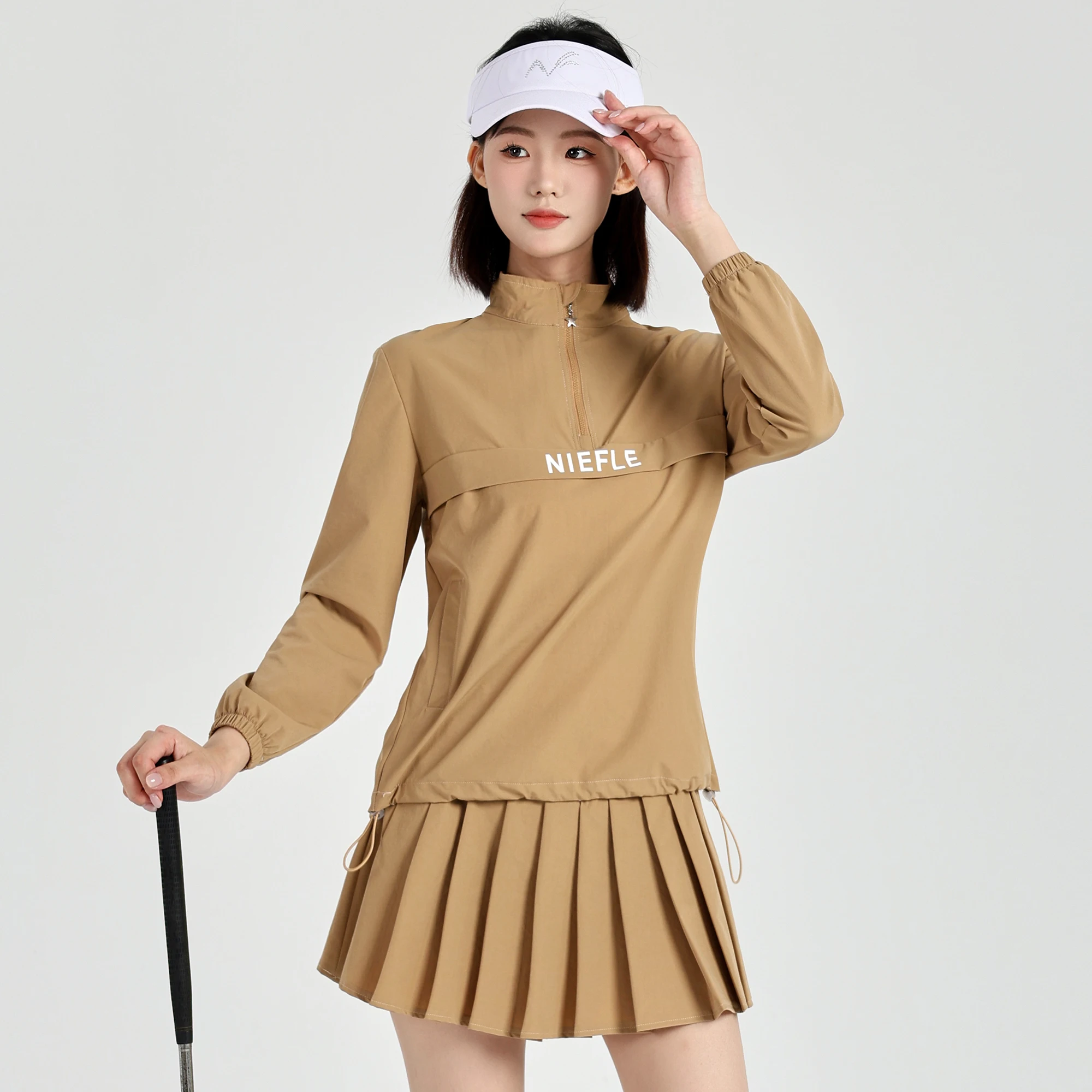 Women Golf Winter Long Sleeved Wear-resistant Fashion Versatile Short Skirt Outdoor Leisure Sports women golf skirt