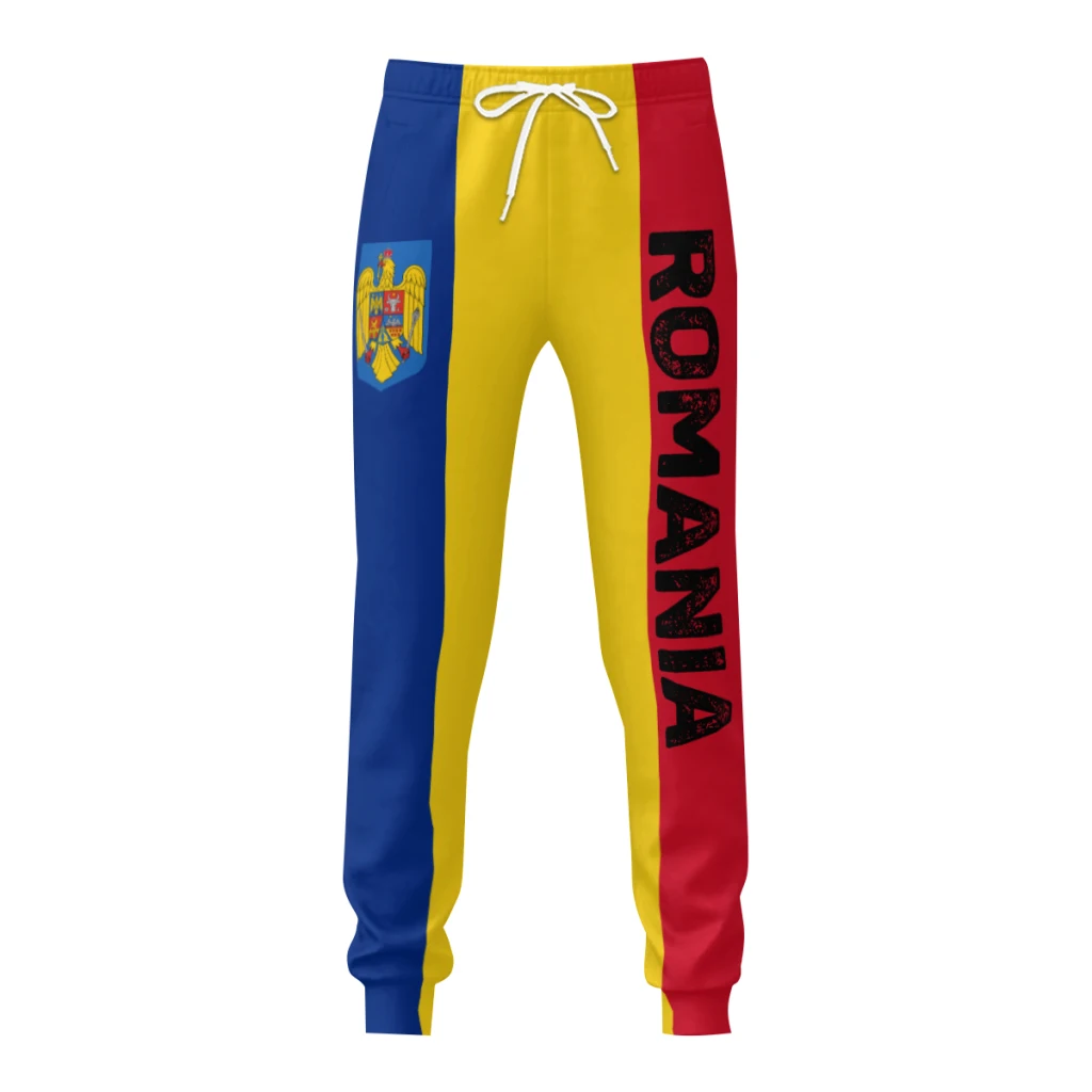 2025 Romania Flag Mens Sweatpants with Pockets Joggers for Men Sports Casual Sweat Pants With Drawstring 2