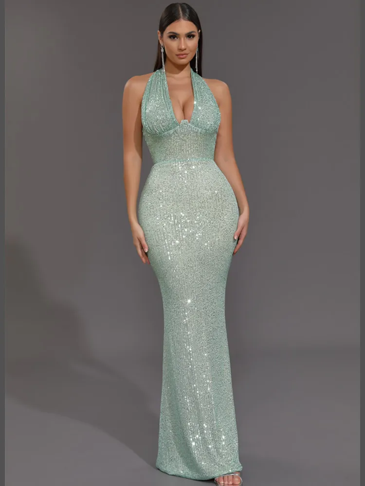 green emerald velvet dress PALOMA ONE SHOULDER RUCHED MESH BODYCON MAXI DRESS