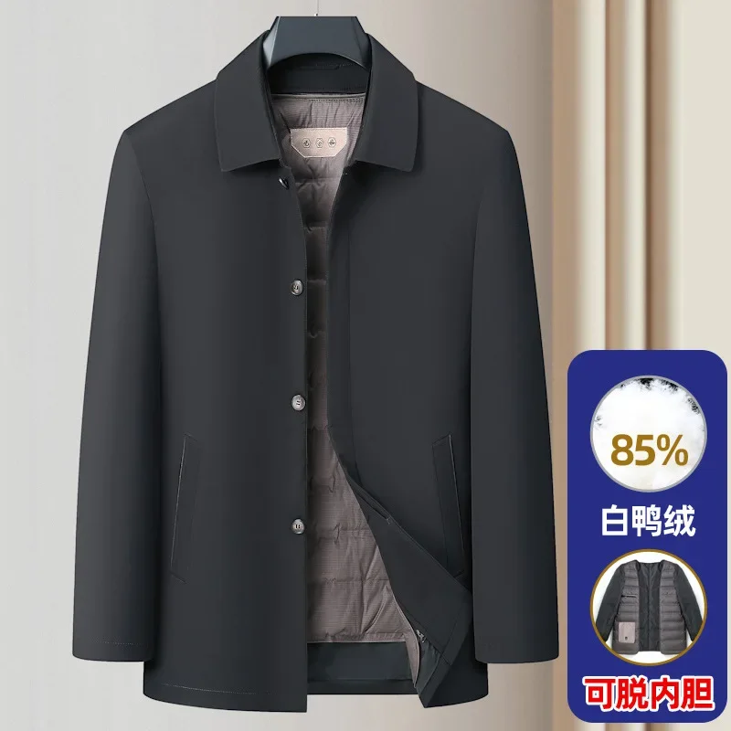 

New Arrival Fahsion Suepr Large Winter Men's Casual Lapel with Detachable Inner Down Jacket Plus Size LXL2XL3XL4XL5XL6XL 7XL 8XL