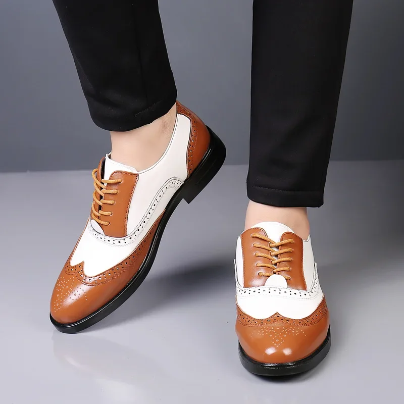 Genuine Leather Men Dress Shoes Luxury Cowhide Man Business Shoes Casual Social Shoe Male Wedding Footwear