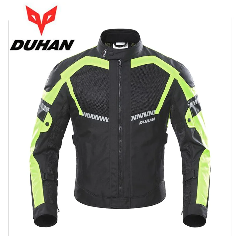 DUHAN Men's Motorcycle Jacket Breathable Mesh Motocross Accessories CE Protection Motorcyclist Jacket Anti-drop Coat