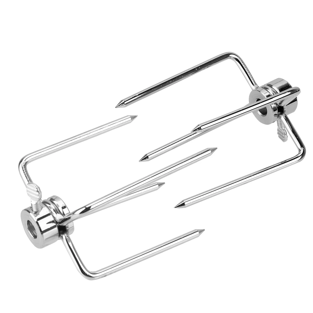 Stainless Steel Rotisserie Meat Fork Set - 2 Piece BBQ Grill Tools