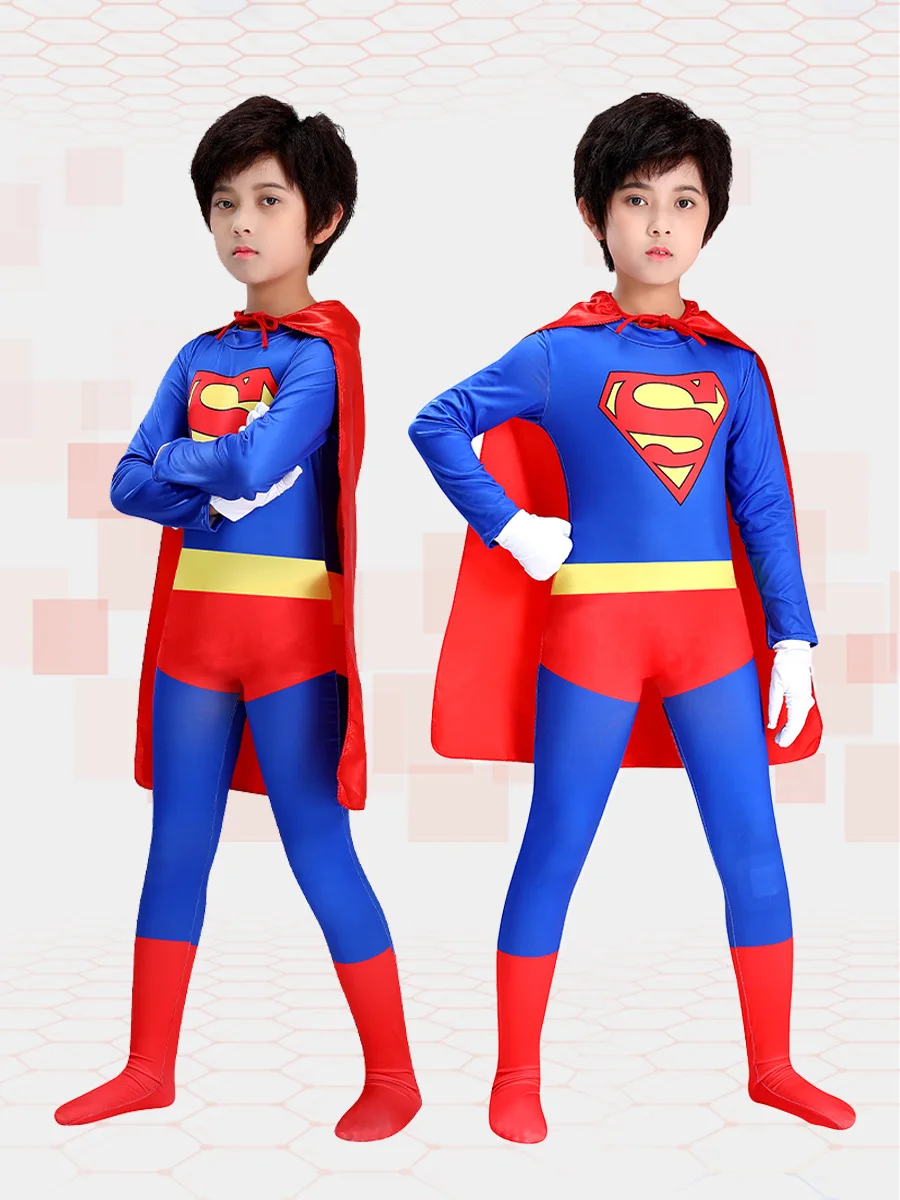 Kids Superhero Cosplay Costumes Jumpsuit For Halloween