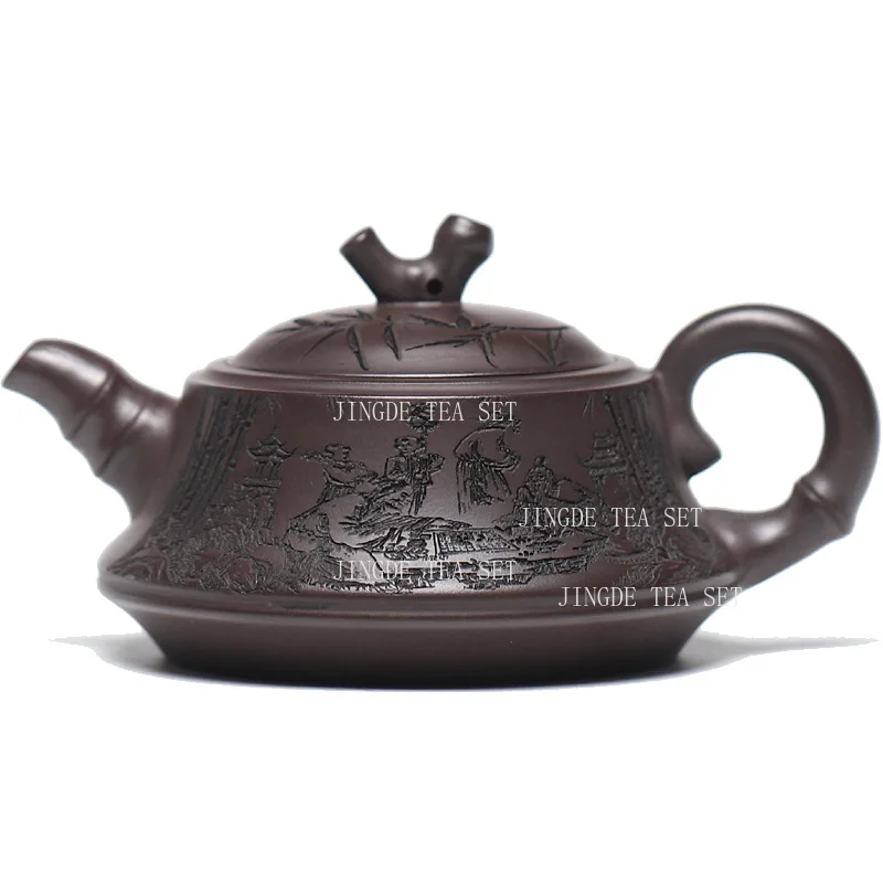 Authentic Yixing Purple Clay tea pots High Stone scoop Teapot beauty kettle Raw ore Handmade Boutique Tea set Tie Guanyin 200ml