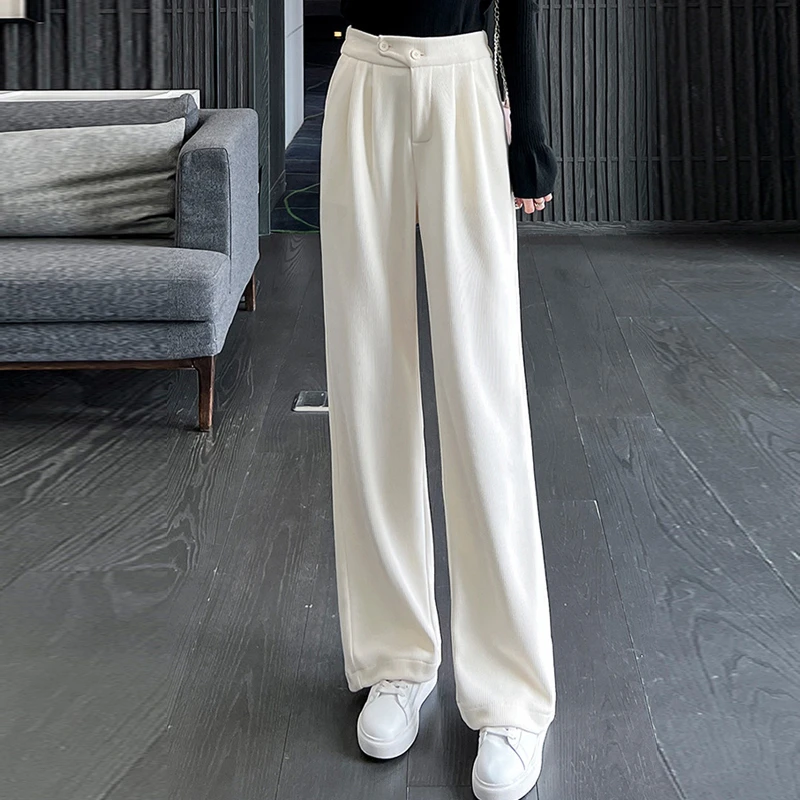 

2023Autumn High Waist Wide-leg Pants Women Casual Fashion Joggers Loose Suit Trousers Streetwear Pantalon Female New 23627
