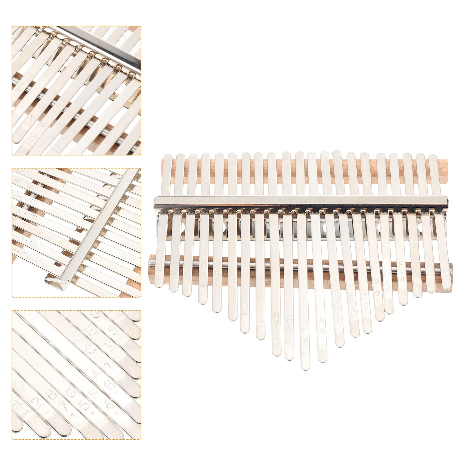 17 Tones Wood Metal Thumb Piano Accessories Kalimba Kit Handmade Parts Assembly Small Size Portable Lasting