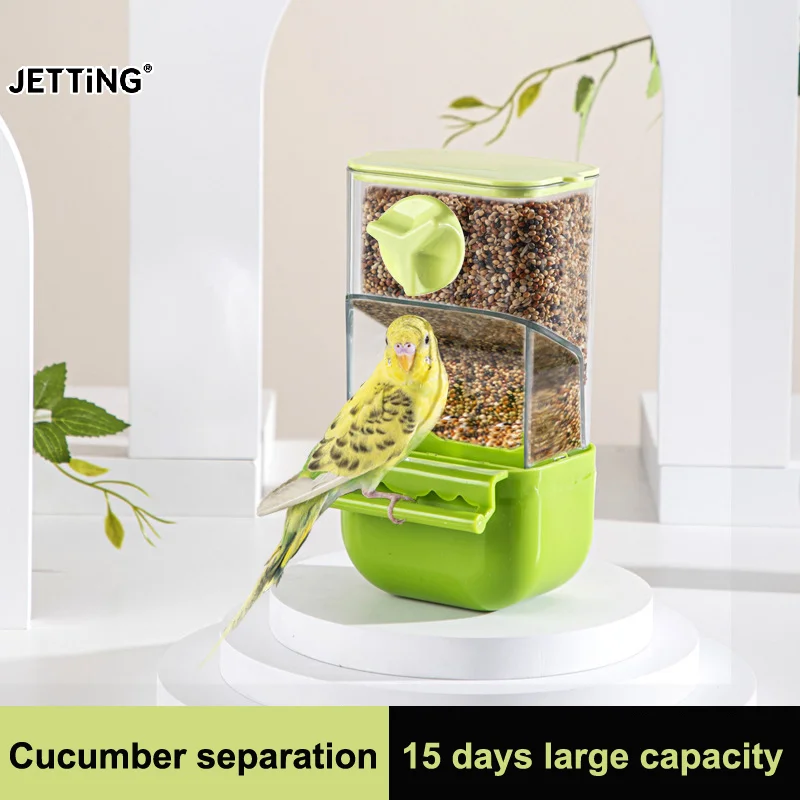 Cage Parrots Feeders Screw On Plastic Feeding Set Automatic Bird Feeders Indoor Bird Feeding Tools Food Container Dispenser