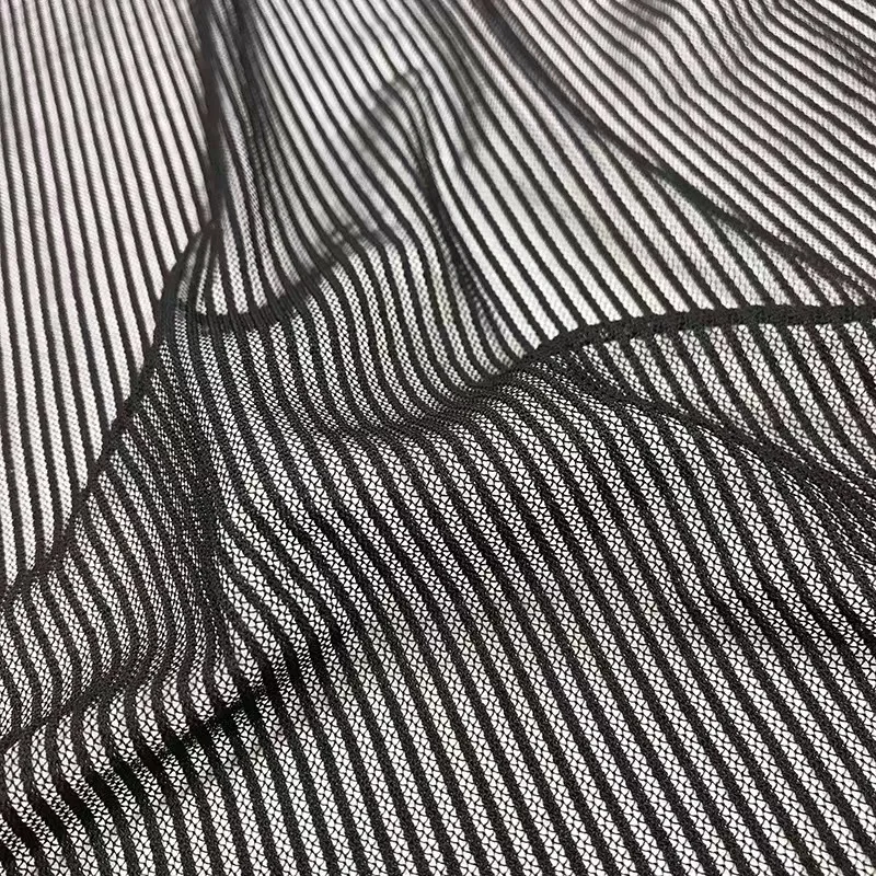 Thin Stripe Stretch Mesh Fabric,Sexy Underwear,Soft Leggings