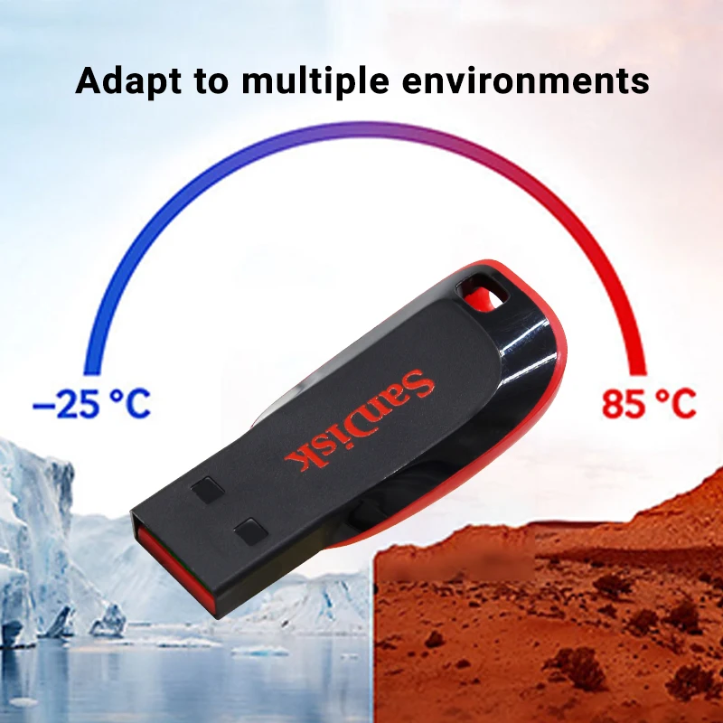 SanDisk Original USB 2.0 Flash Drive – High-Capacity Storage Solution