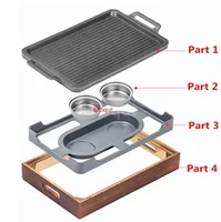 Smokeless Portable BBQ Grill Korean Japanese Barbecue Grill Charcoal BBQ Oven Alcohol Stove Household Non-stick korean bbq table 6