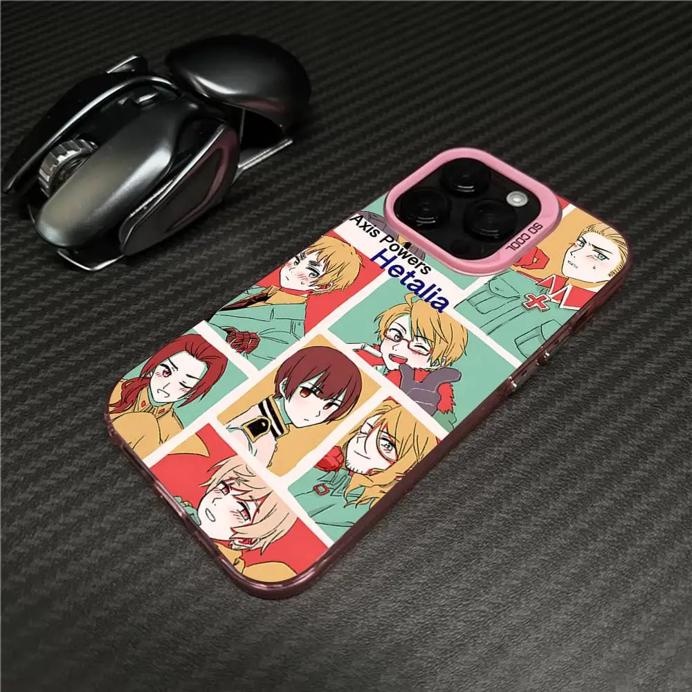 Vibrant Hetalia Axis Powers Cartoon Phone Case with Colorful Back Cover