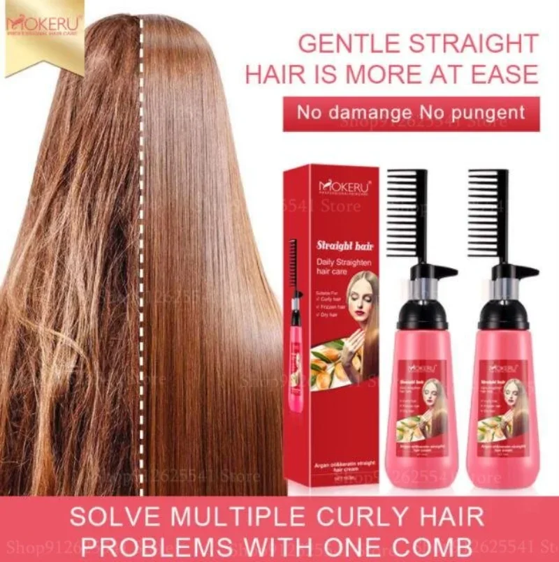 150ml Hair Straightening Cream Daily Straighten Hair Straightening Treatment for Deep Curly Treatment Nourishing